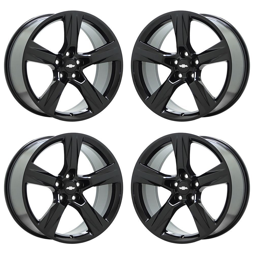 20x8.5" 20x9.5" Camaro SS Gloss Black wheels rims Factory OEM set 5760 5764