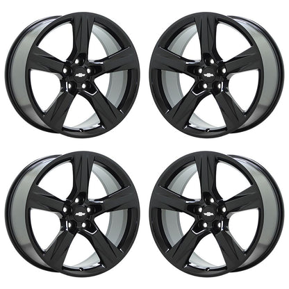 20x8.5" 20x9.5" Camaro SS Gloss Black wheels rims Factory OEM set 5760 5764