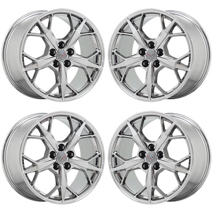 19x8.5 20x11 Corvette C8 Bright Chrome wheels Factory OEM 14011 14012 EXCHANGE