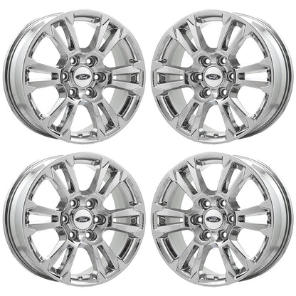 18" Ford F150 Bright Chrome wheels rims Factory OEM set 10001