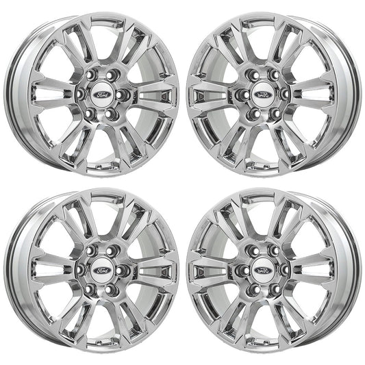 18" Ford F150 Bright Chrome wheels rims Factory OEM set 10001