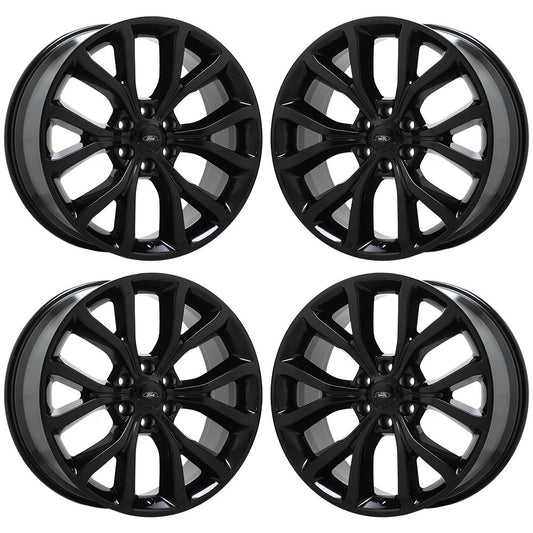 22" Ford Expedition Gloss Black wheels rims Factory OEM set 10145 EXCHANGE