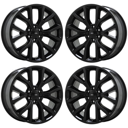 22" Ford Expedition Gloss Black wheels rims Factory OEM set 10145 EXCHANGE