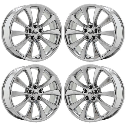 20" Lincoln MKS MKT Bright Chrome wheels rims Factory OEM set 3824 EXCHANGE