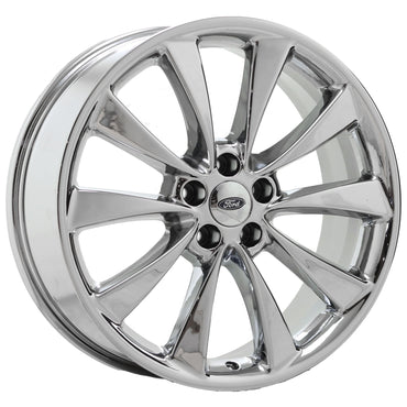 20" Lincoln MKS MKT Bright Chrome wheels rims Factory OEM set 3824