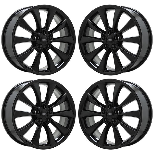 20" Lincoln MKS MKT Gloss Black wheels rims Factory OEM set 3824