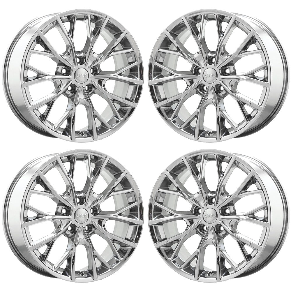 20" Jeep Grand Cherokee Bright Chrome wheels rims Factory OEM set 9288 EXCHANGE
