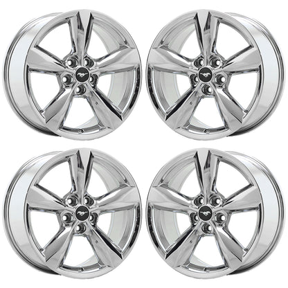 18" Ford Mustang Bright Chrome wheels rims Factory OEM set 10029 EXCHANGE