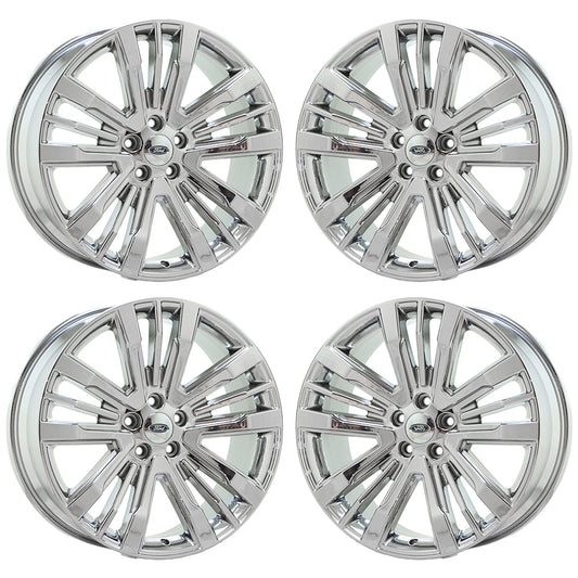 20" Ford Explorer Bright Chrome wheels rims Factory OEM set 10062