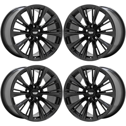 19" Cadillac CT5-V BlackWing Black Chrome Wheels OEM 14072 14074 EXCHANGE