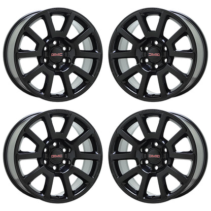 20" GMC Sierra Yukon Denali 1500 Gloss Black wheels rims set 4 5644 EXCHANGE