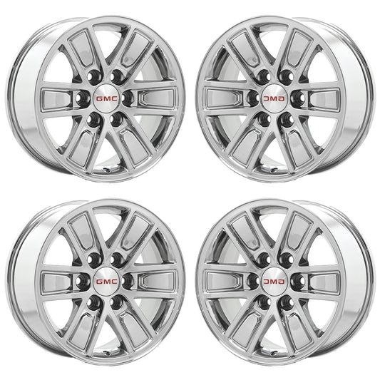 17" GMC Sierra 1500 Bright Chrome wheels rims Factory OEM set 5654