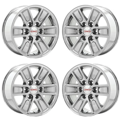 17" GMC Sierra 1500 Bright Chrome wheels rims Factory OEM set 5654