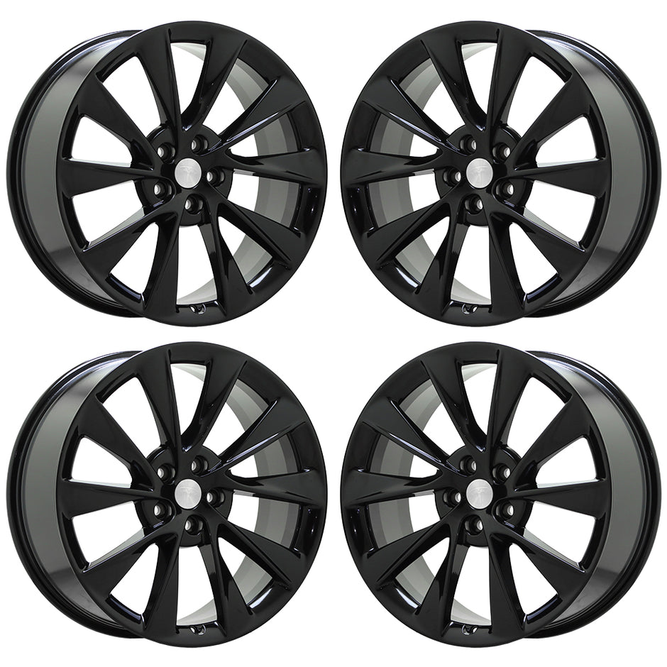 Tesla Premium Factory OEM Wheels Rims Stock Replacement Chrome Black ...