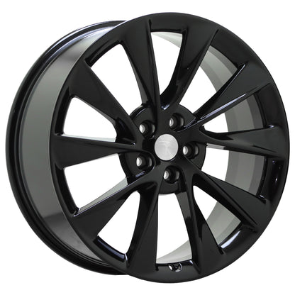 21" Tesla Model S Gloss Black wheels rims Factory OEM set 96249 96250 EXCHANGE