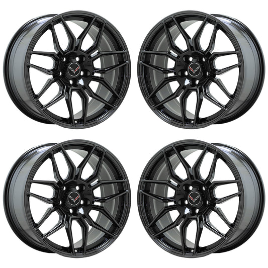 20" 21" Corvette C8 Black Chrome wheels rims Factory 95580 95581 EXCHANGE