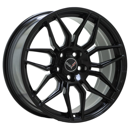 20" 21" Corvette C8 Gloss Black wheels rims Factory 95580 95581 EXCHANGE