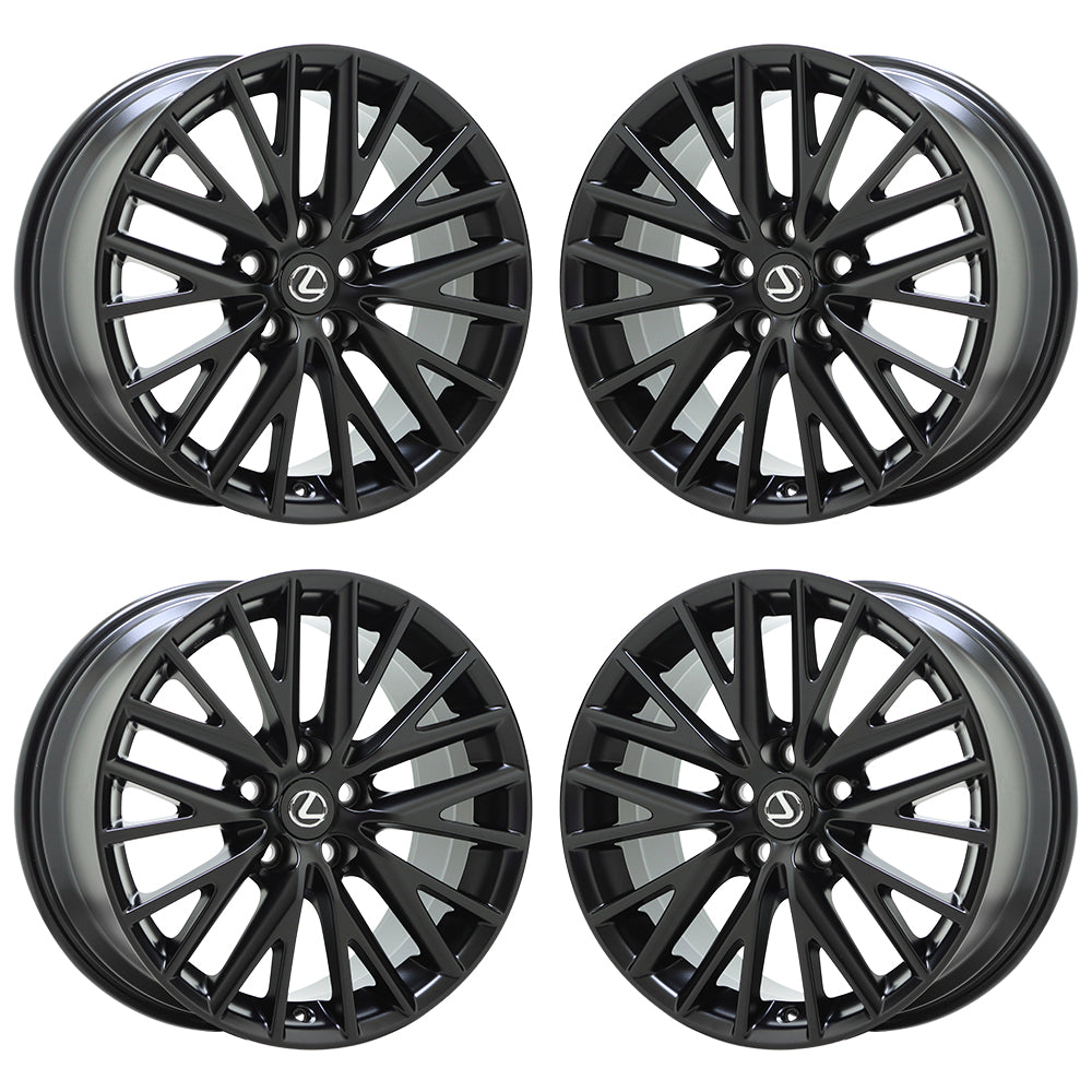 18" Lexus IS200 IS250 IS300 IS350 Turbo Black wheels rims 74288 74289 EXCHANGE