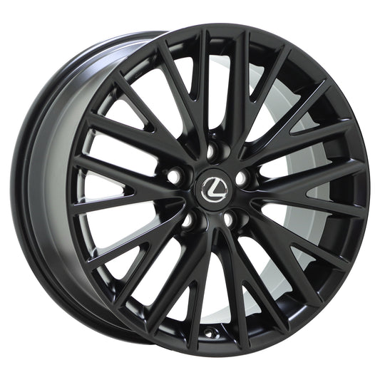 18x8.5 Lexus IS200 IS250 IS300 IS350 Turbo Satin Black wheel rim Factory 74289
