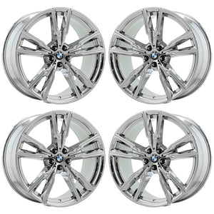 22" BMW X5 X6 series Bright Chrome wheels rims Factory OEM set 86470 86473