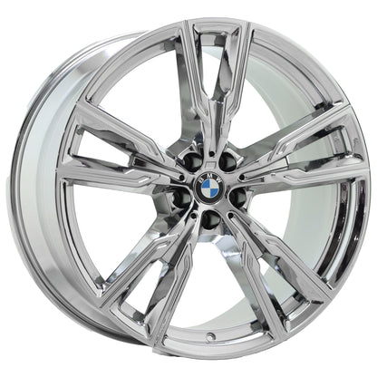 22" BMW X5 X6 series Bright Chrome wheel rim Factory OEM 86473 (Rear)