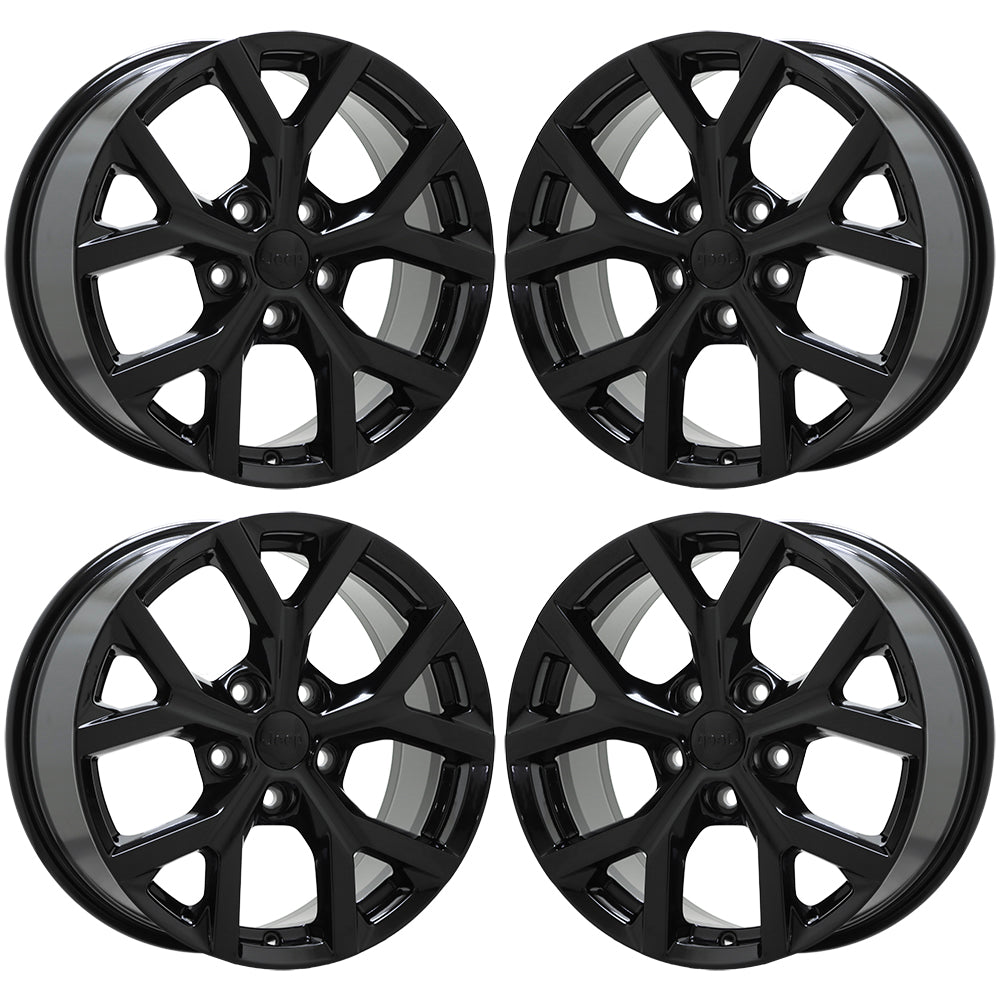 18" Jeep Grand Cherokee Gloss Black wheels rims Factory OEM set 9285 EXCHANGE