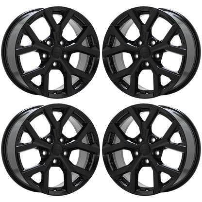 18" Jeep Grand Cherokee Gloss Black wheels rims Factory OEM set 9285 EXCHANGE