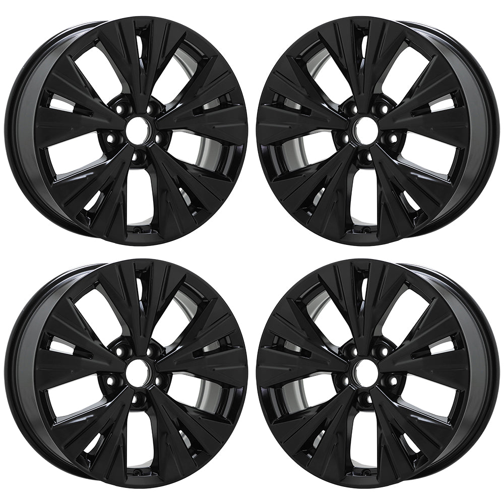 18" Nissan Rogue Gloss Black wheels rims Factory OEM set 62828