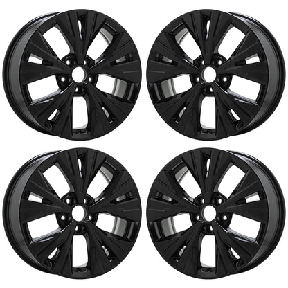 18" Nissan Rogue Gloss Black wheels rims Factory OEM set 62828