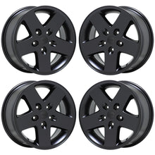 Load image into Gallery viewer, 17&quot; Jeep Wrangler Satin Black Wheels Rims Factory OEM Set 9074
