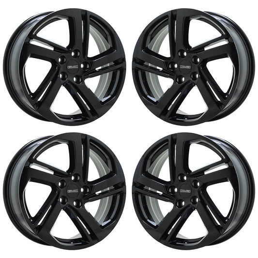 18" GMC Terrain Gloss Black wheels rims Factory OEM set 5835