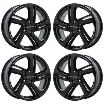 18" GMC Terrain Gloss Black wheels rims Factory OEM set 5835
