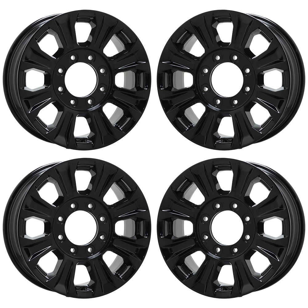 18" Ford F250 F350 SRW Gloss Black wheels rims Factory OEM set 10097
