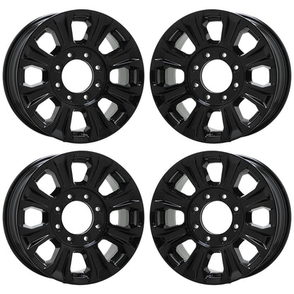 18" Ford F250 F350 SRW Gloss Black wheels rims Factory OEM set 10097