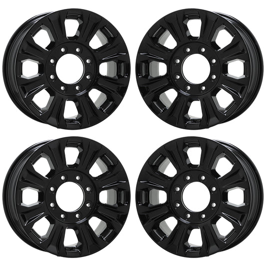 18" Ford F250 F350 SRW Gloss Black wheels rims Factory OEM set 10097