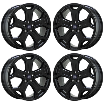 19" Ford Escape Gloss Black wheels rims Factory OEM set 10111 EXCHANGE