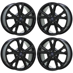 19" Ford Fusion Black wheels rims Factory OEM set 4 10124