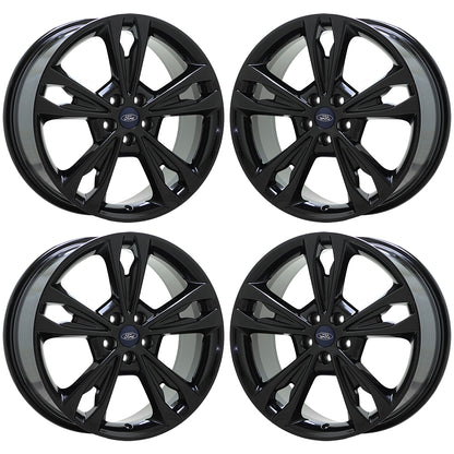 19" Ford Fusion Gloss Black wheels rims Factory OEM set 10124