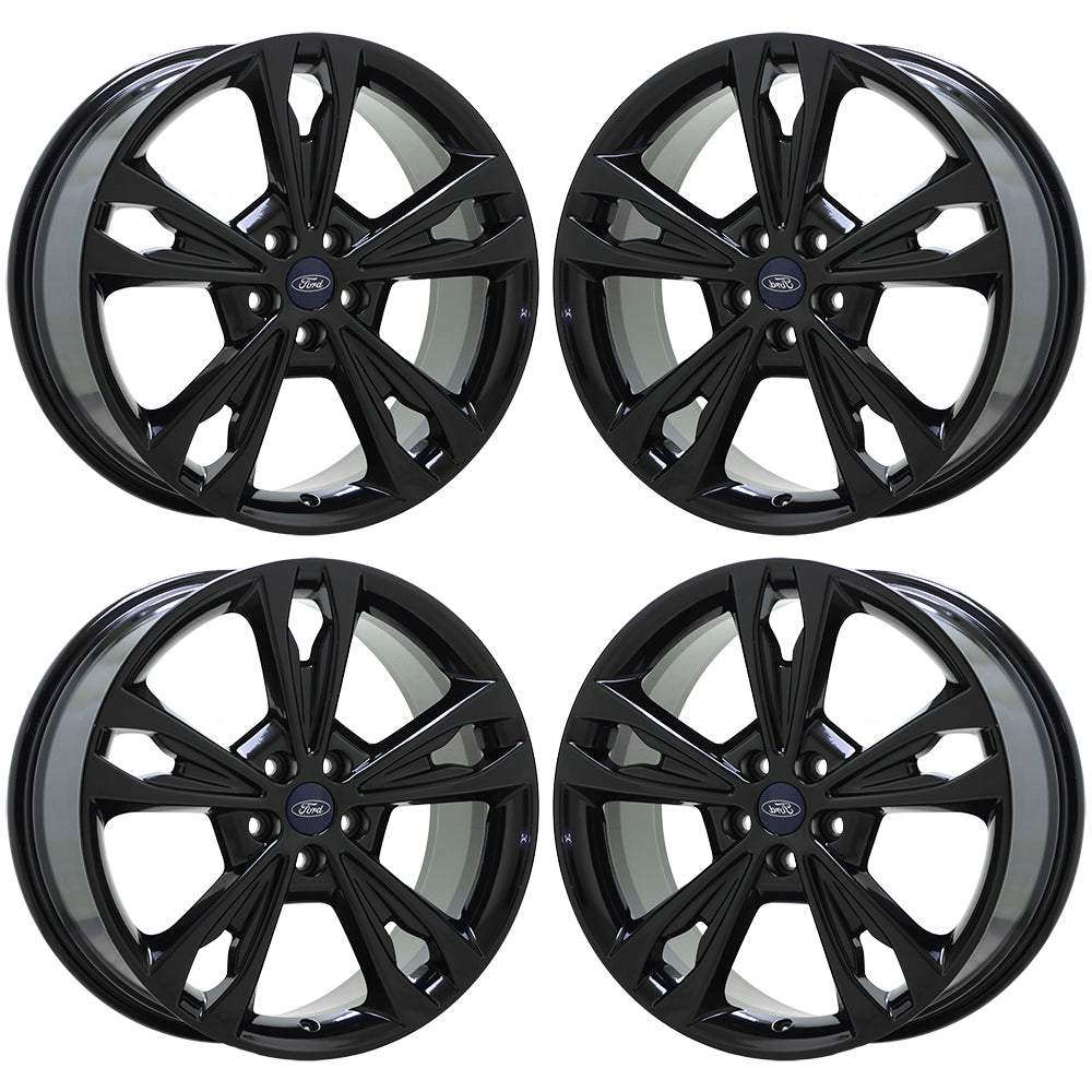 19" Ford Fusion Gloss Black wheels rims Factory OEM set 10124 EXCHANGE