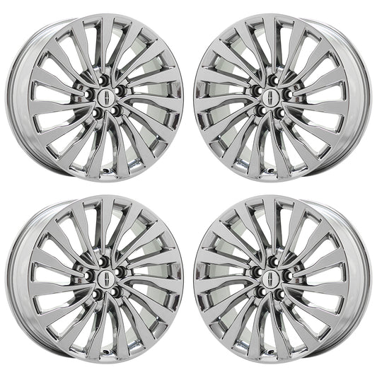 19" Lincoln MKZ Bright Chrome wheels rims Factory OEM set 10130