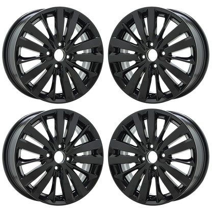16" Honda Fit Gloss Black wheels rims Factory OEM Set 64073 EXCHANGE