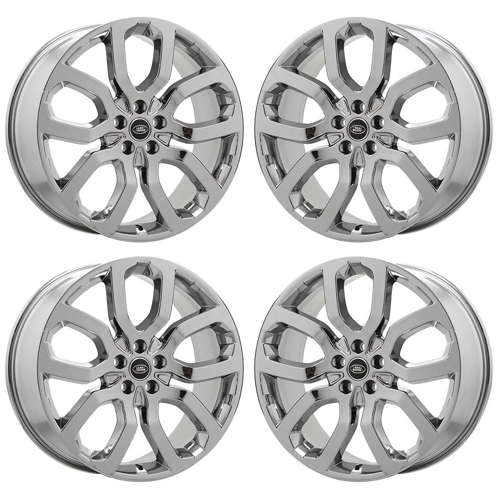 20" Land Range Rover Evoque Bright Chrome Wheels Rims Factory Set 72235 EXCHANGE