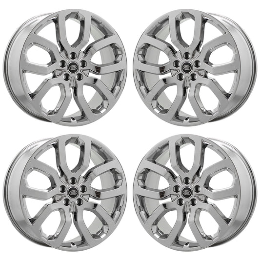 20" Land Range Rover Evoque Bright Chrome Wheels Rims Factory Set 72235