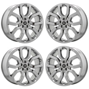 20" Land Range Rover Evoque Bright Chrome Wheels Rims Factory Set 72235 EXCHANGE