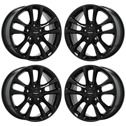 18" Chrysler Pacifica Gloss Black wheels rims Factory OEM set 2029