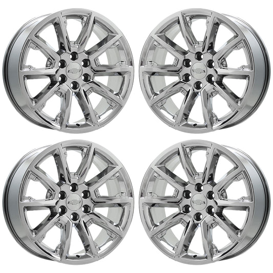 22" Escalade Silverado SIerra Bright Chrome wheels rims OEM CK162 set 5696