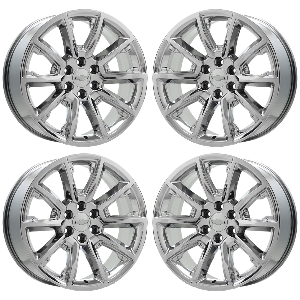 22" Escalade Silverado SIerra Bright Chrome wheels rims OEM CK162 set 5696