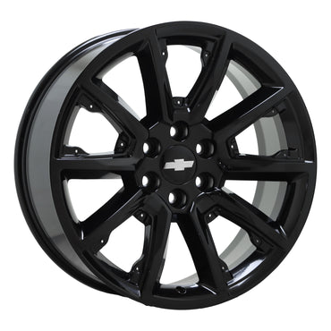22" Escalade Silverado SIerra Gloss Black wheels rims OEM CK162 set 5696
