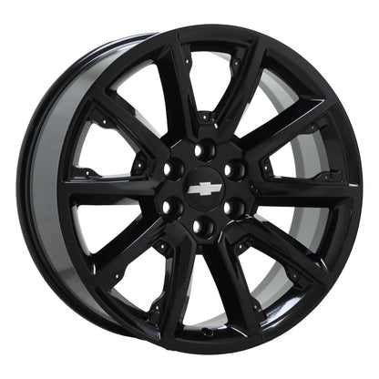 22" Escalade Silverado SIerra Gloss Black wheels rims OEM CK162 set 5696