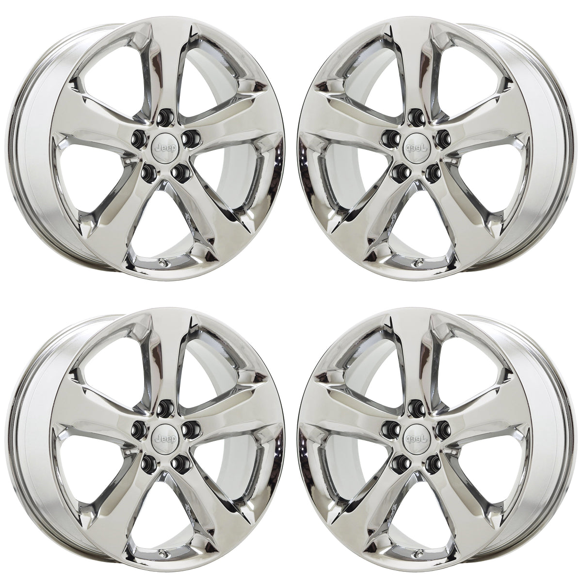 20" Jeep Grand Cherokee Bright Chrome wheels rims Factory OEM set 9287